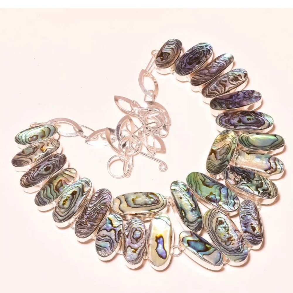 🏷Natural Abalone Shell Collar Statement Necklace
